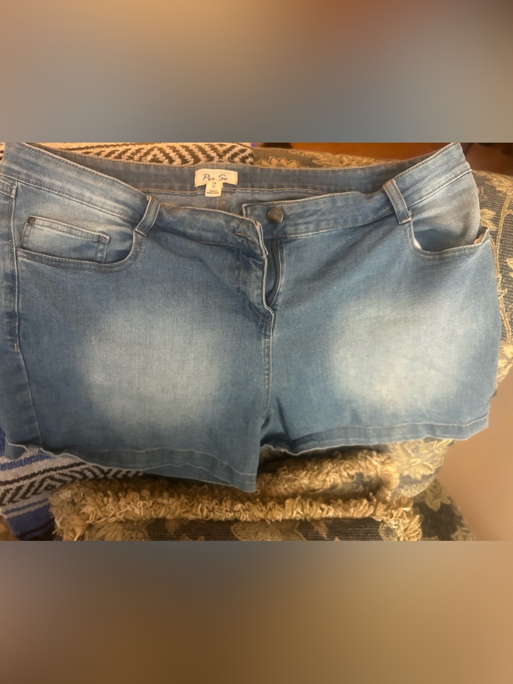Per se size 14 Jean denim shorts old navy